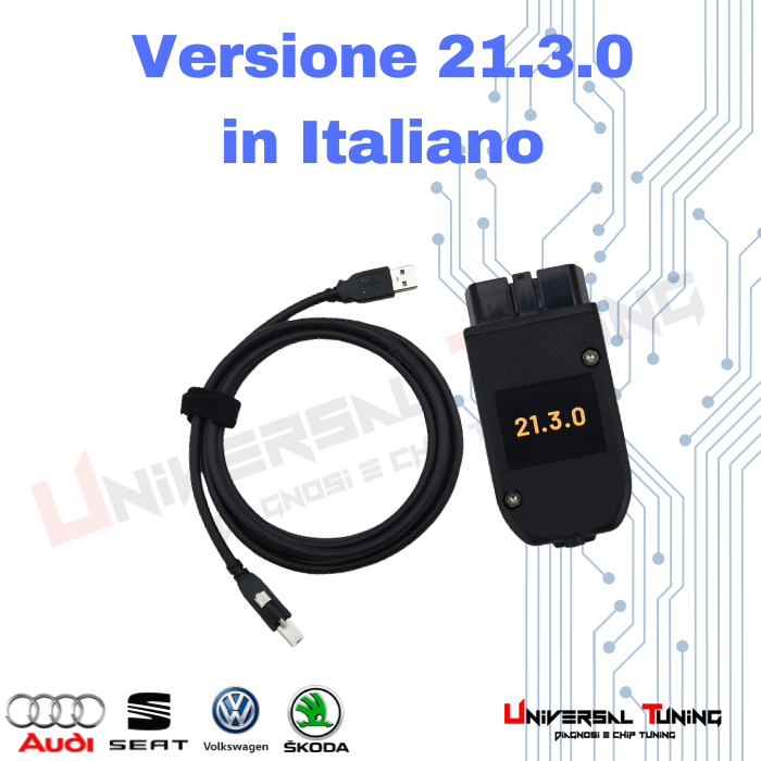 VAGCOM 21.3.0 ITALIANO + INGLESE DIAGNOSI AUDI SKODA SEAT 2021 HEX+CAN USB ULTIMA VERSIONE