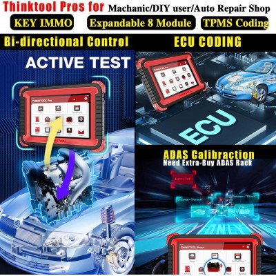 ThinkCar ThinkTool PROS - Strumento diagnostico completo per Auto, bidirezionale, ADAS, codifica ECU