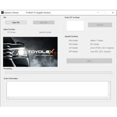 ToyoLex 3 2022 , Denso DTC, Adblue, DPF, egr , lambda , immo off
