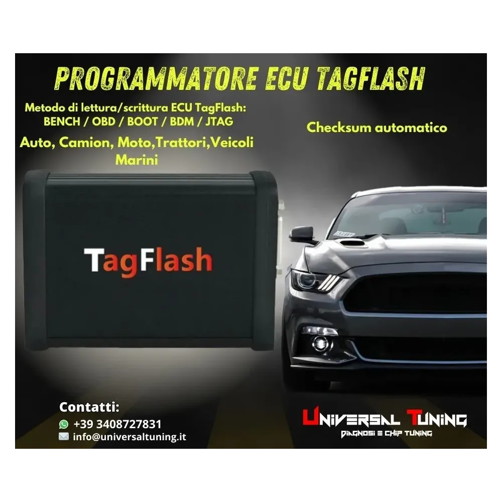Programmatore ECU TAGFLASH per auto camion moto trattori barche