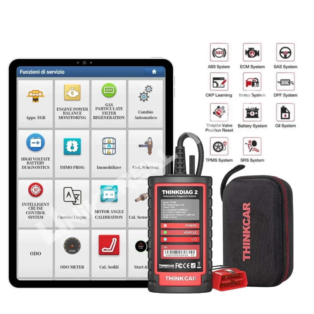 DIAGNOSI MULTIMARCA THINKDIAG 2 PRO 2024 BLUETOOTH + TABLET 10"