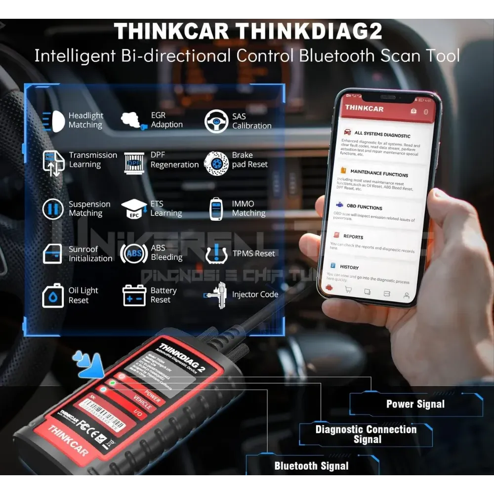 DIAGNOSI MULTIMARCA THINKDIAG 2 PRO 2024 BLUETOOTH + TABLET 10"