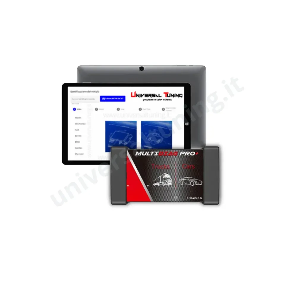 SISTEMA DIAGNOSI COMPLETO AUTO CAMION MULTIMARCA 3in1 2022 MULTIDIAG PRO+ BLUETOOTH CON TABLET