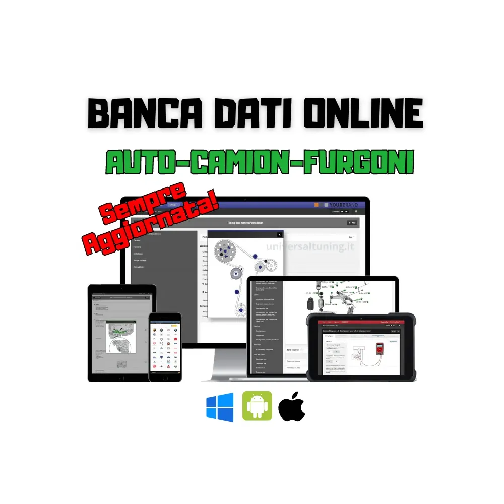 BANCA DATI ONLINE AUTO FURGONI CAMION 2026 -2027 DATI TECNICI E MANUALI DI RIPARAZIONE
