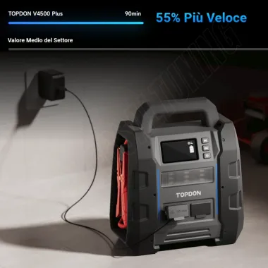 TOPDON V4500 Avviatore di Emergenza veicoli DIESEL/BENZINA AUTO, MOTO, CAMION  e ALTRI VEICOLI