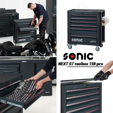 SONIC NEXT S7 CARRELLO DA OFFICINA COMPLETO DI ATTREZZI N°138