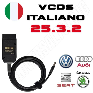 VAGCOM 25.3.2 ITA + EN 25.12.0 HEX V2 DIAGNOSI AUDI VW SKODA SEAT 2025 ULTIMA VERSIONE