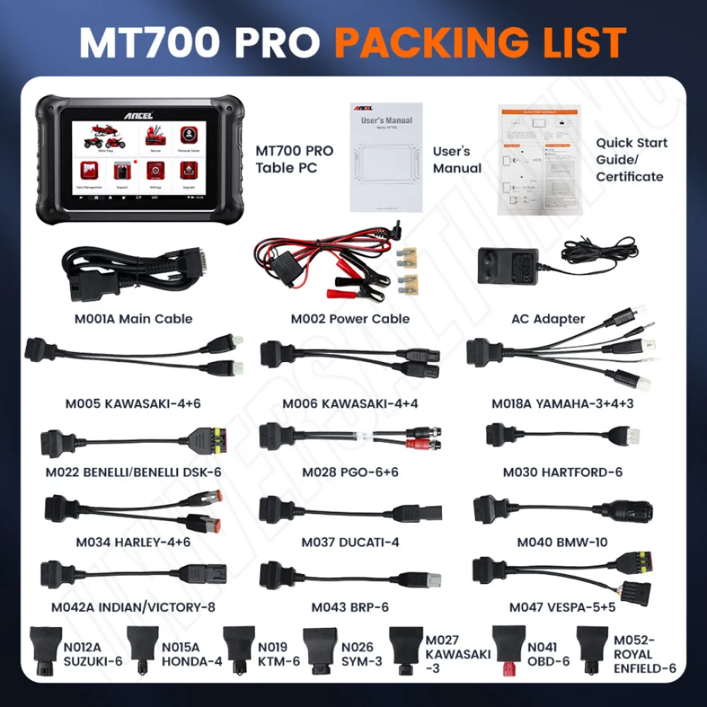 ANCEL MT700 PRO - Diagnosi avanzata per moto multimarca