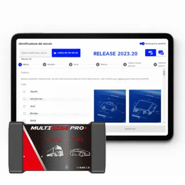 SISTEMA DIAGNOSI COMPLETO AUTO CAMION MULTIMARCA 3in1 2023 MULTIDIAG PRO+ BLUETOOTH CON TABLET