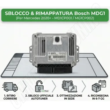 Servizio completo sblocco e rimappatura Mercedes MDG1 MD1CP001 MG1CP002 (2020+) - Universal Tuning