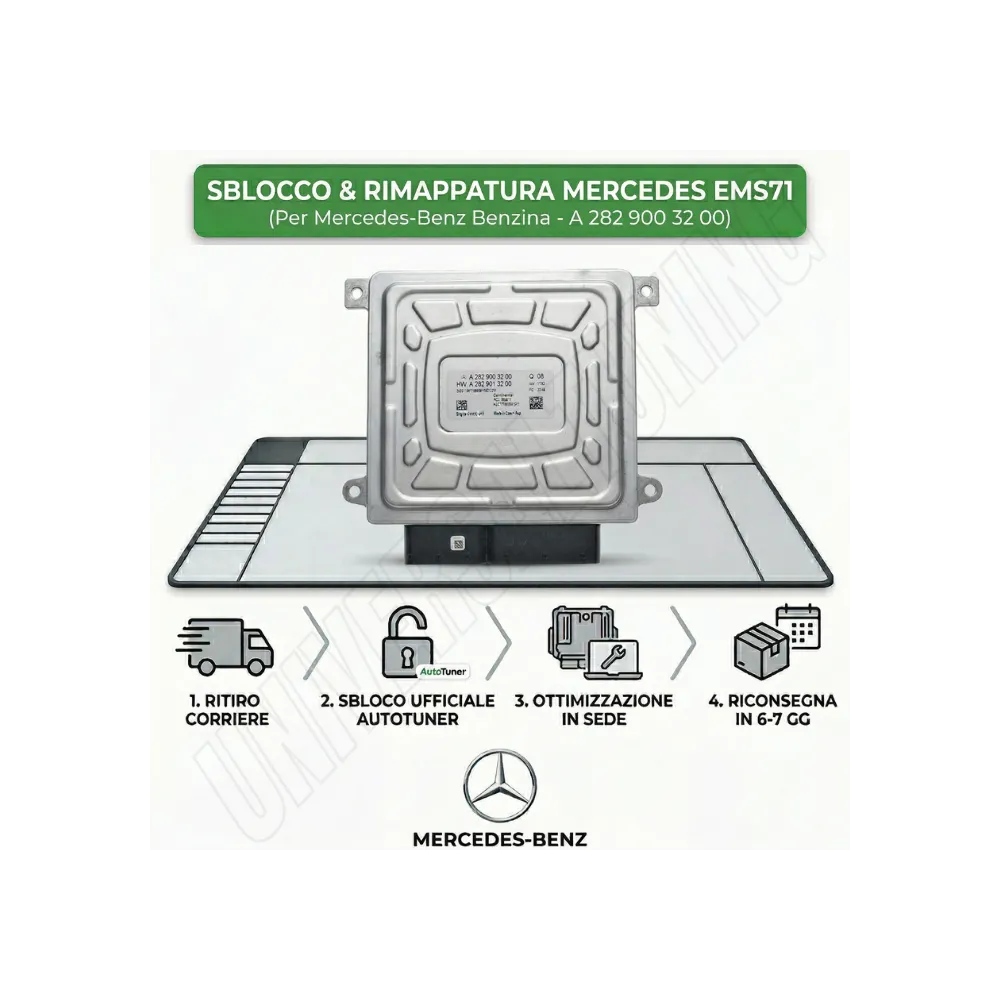 Sblocco & Rimappatura Mercedes EMS71 A2829003200 | Universal Tuning