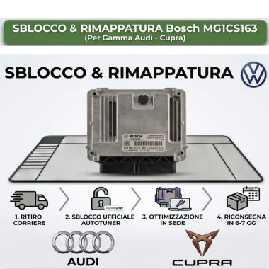 Sblocco & Rimappatura Bosch MG1CS163 Audi Cupra | Universal Tuning