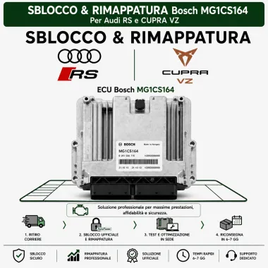 Servizio Sblocco & Rimappatura Bosch MG1CS164 - VAG 2.5 TFSI (Audi RS3 8Y / RSQ3 / Formentor VZ5)