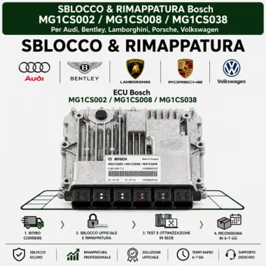 Servizio Sblocco & Rimappatura Bosch MG1 - VAG High Performance (Audi / Bentley / Lamborghini / Porsche / VW)