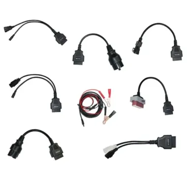 KIT CAVI AUTO 8 CAVI ADDATTATORI PER AUTO PRE- 2000 AUTOCOM CDP + DELPHI CAR
